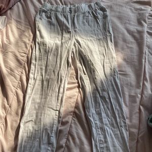 Fashion Nova White Zipper Pants